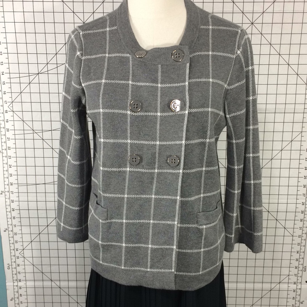 Banana Republic windowpane cardigan sweater